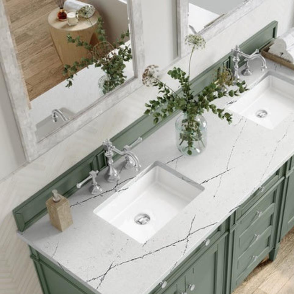 Base with Sink Top Smokey Celadon Green Vanities