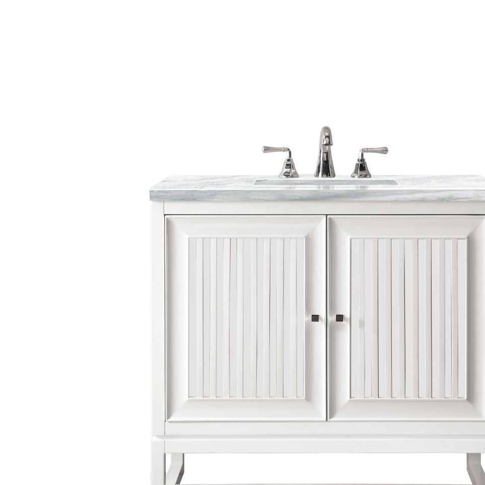 Base with Sink Top Glossy White White Vanities