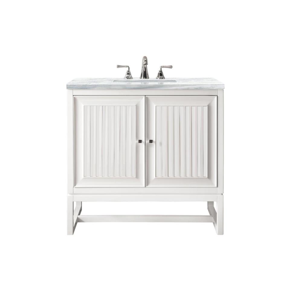 Base with Sink Top Glossy White White Vanities