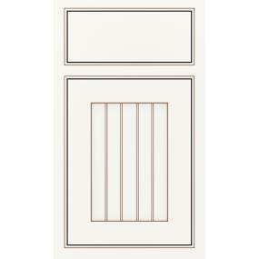 Square Beaded White Coffee Paint - White Square Cabinets