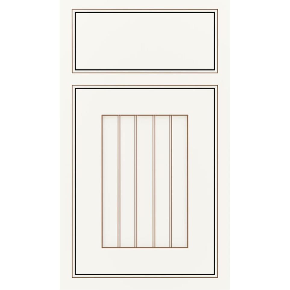 Square Beaded White Coffee Paint - White Square Cabinets