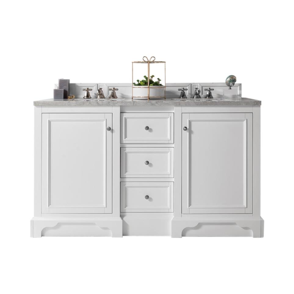Base with Sink Top Bright White White Vanities