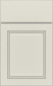 Square Icy Avalanche With Grey Stone Detail Glaze - Paint Square Cabinets