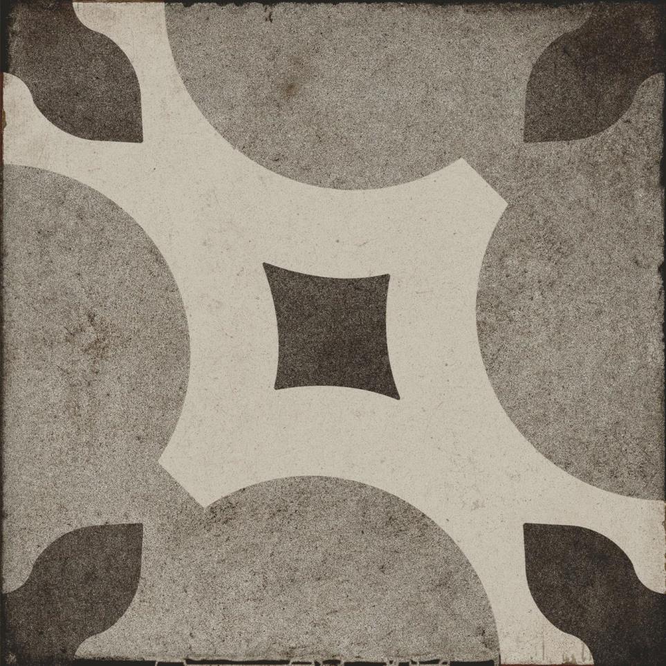 Decoratives and Medallions Cool Piccolo Fiore Matte Gray Tile