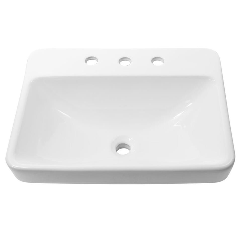 Bath White  Bathroom Sinks