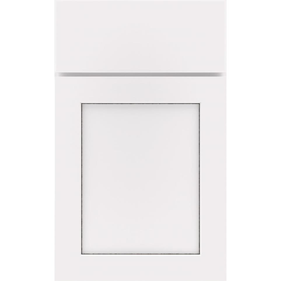 Square White With Amaretto Creme Detail Glaze - Paint Square Cabinets