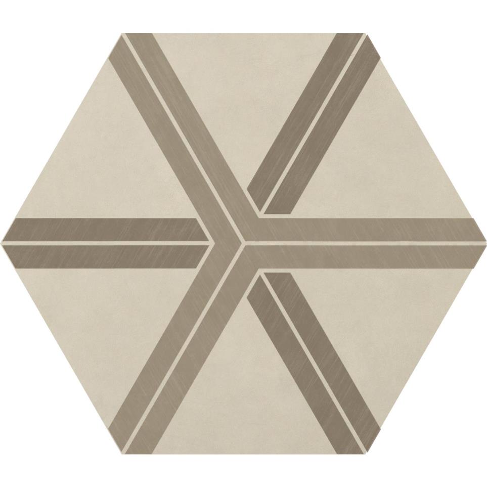 Decoratives and Medallions Plot Warm Blend Matte Brown Tile
