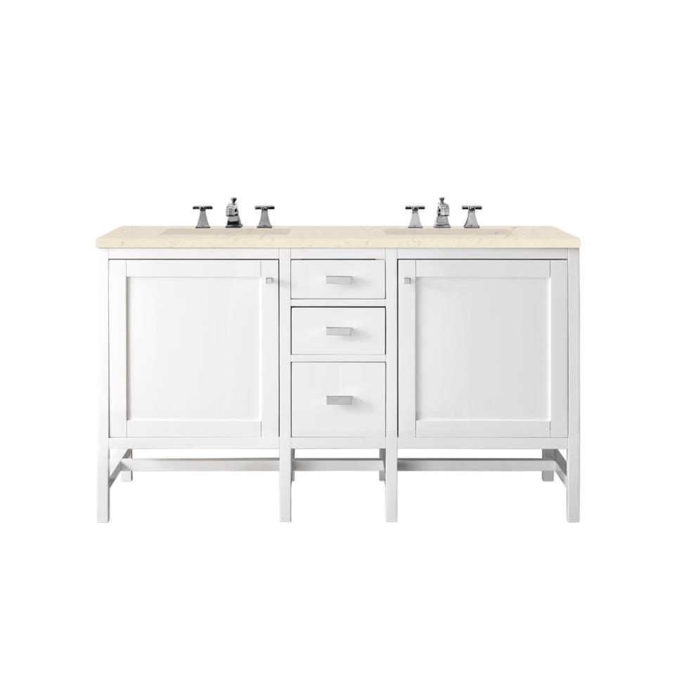 Base with Sink Top Glossy White White Vanities