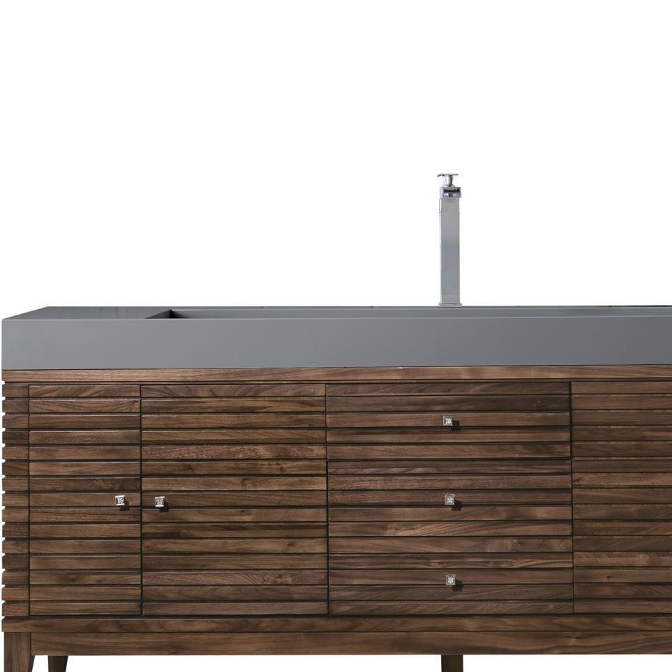 Base with Sink Top Mid Century Walnut Dark Finish Vanities