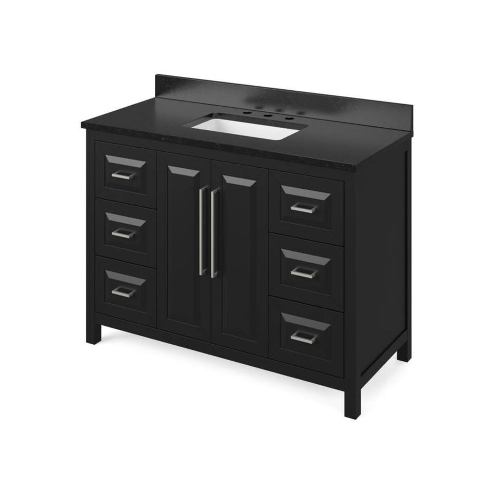 Base with Sink Top Black Grey / Black Vanities