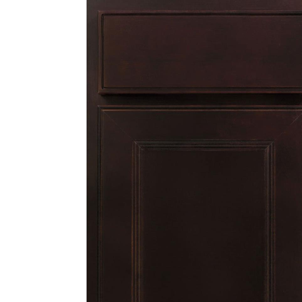 Square Sarsaparilla Dark Finish Square Cabinets