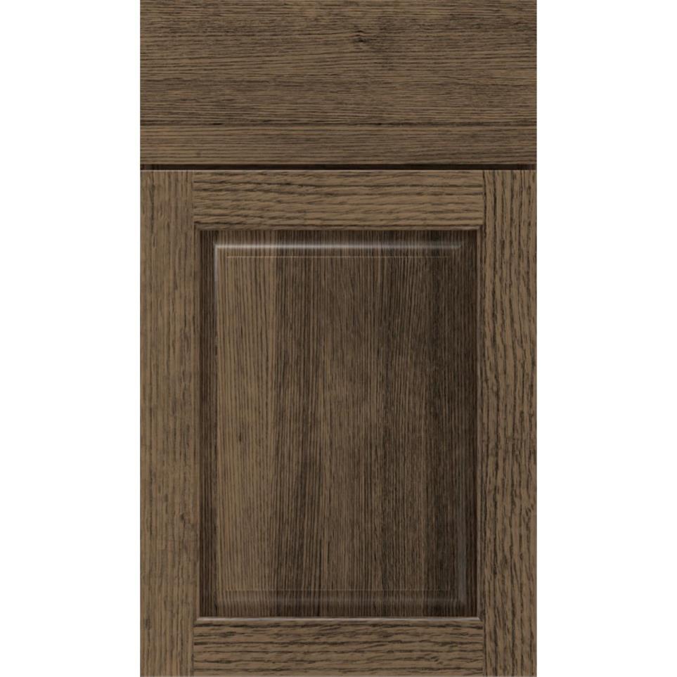 Square Buckskin Roan Dark Finish Square Cabinets