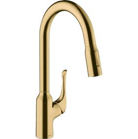 Kitchen Brushed Gold Optic Brass / Gold Faucets