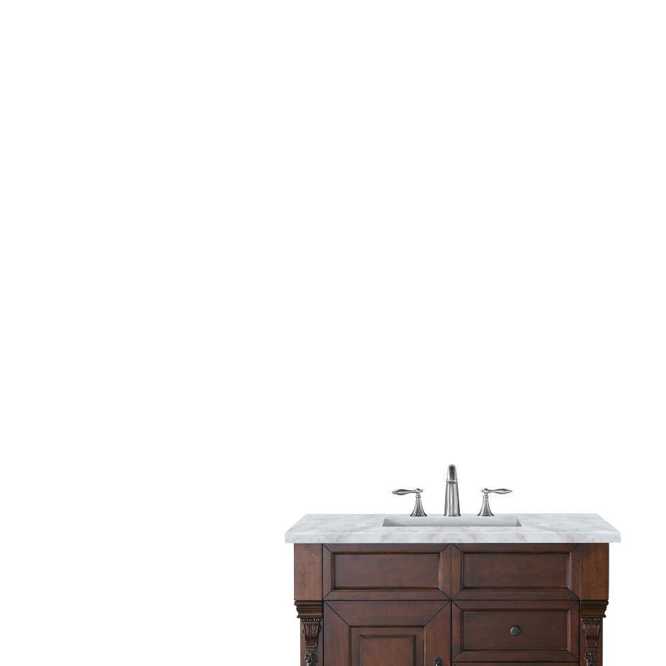 Base with Sink Top Warm Cherry Medium Finish Vanities