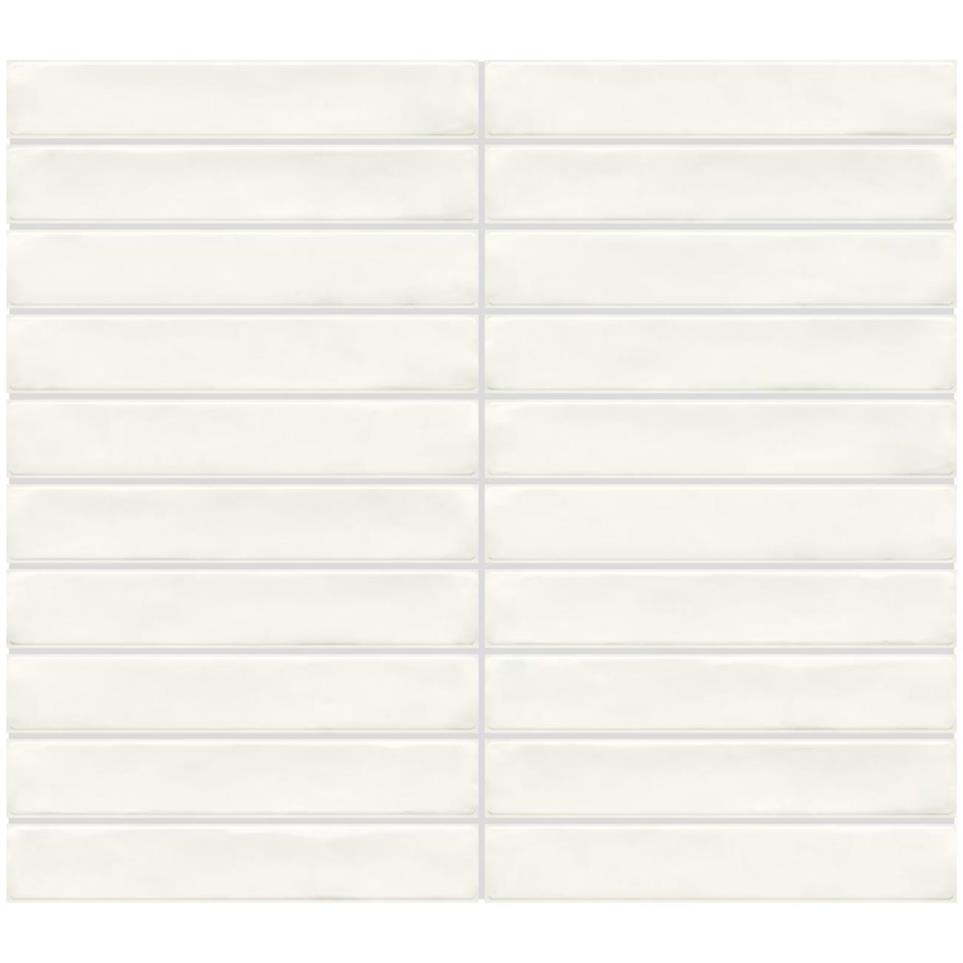 Mosaic Coconut Glossy White Tile