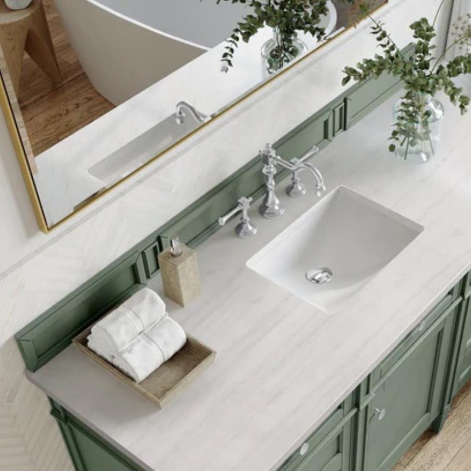 Base with Sink Top Smokey Celadon Green Vanities