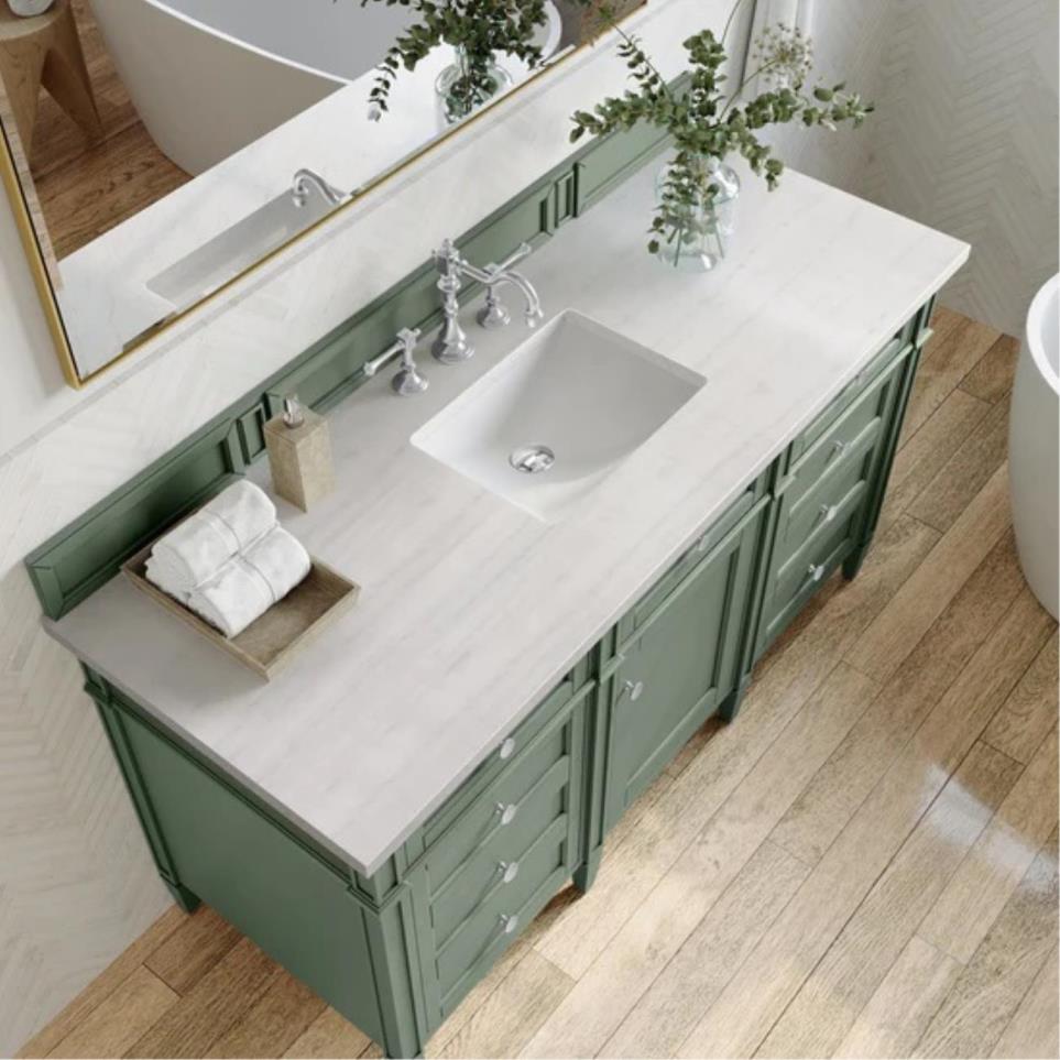 Base with Sink Top Smokey Celadon Green Vanities