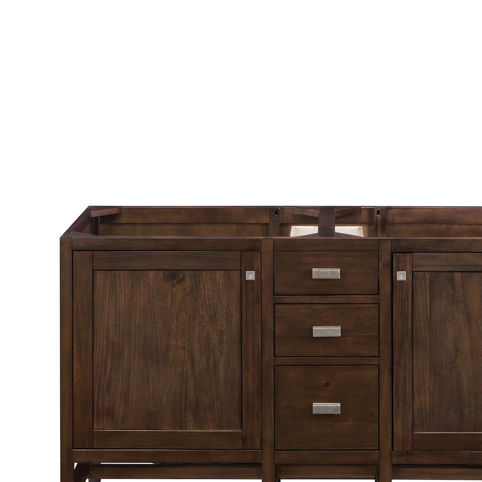 Base with Sink Top Mid Century Acacia Dark Finish Vanities