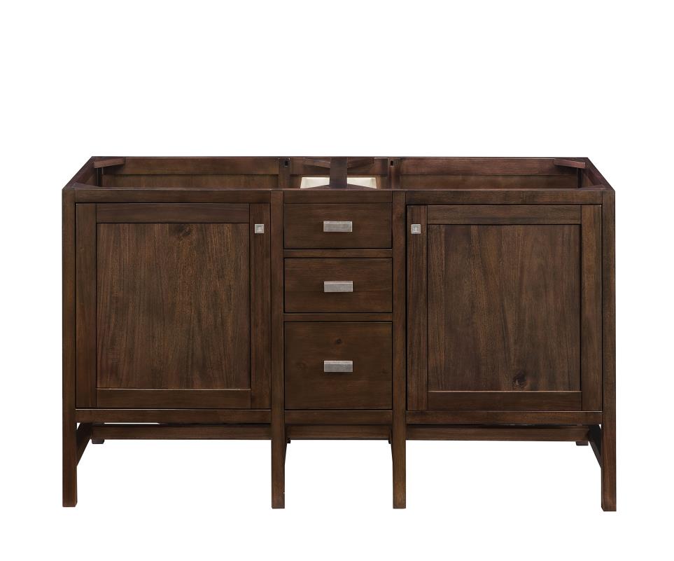 Base with Sink Top Mid Century Acacia Dark Finish Vanities