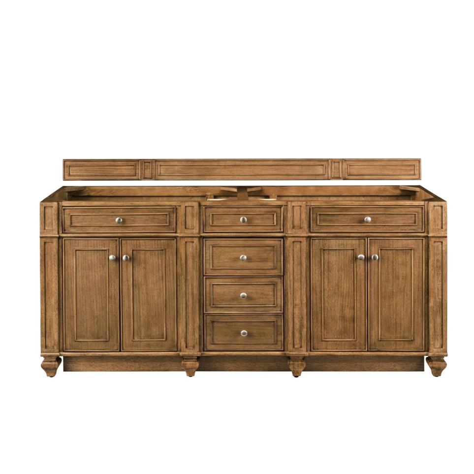 Base with Sink Top Saddle Brown Medium Finish Vanities