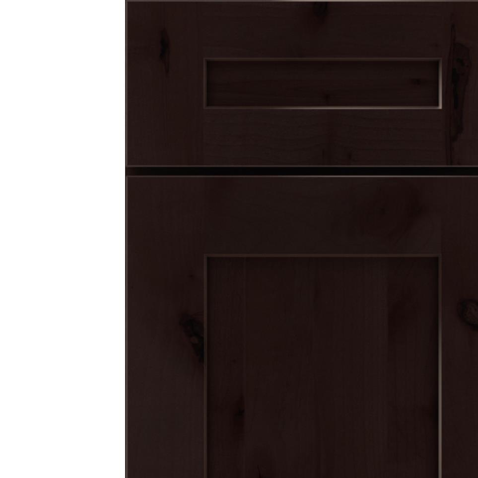 Square Thatch Dark Finish Square Cabinets