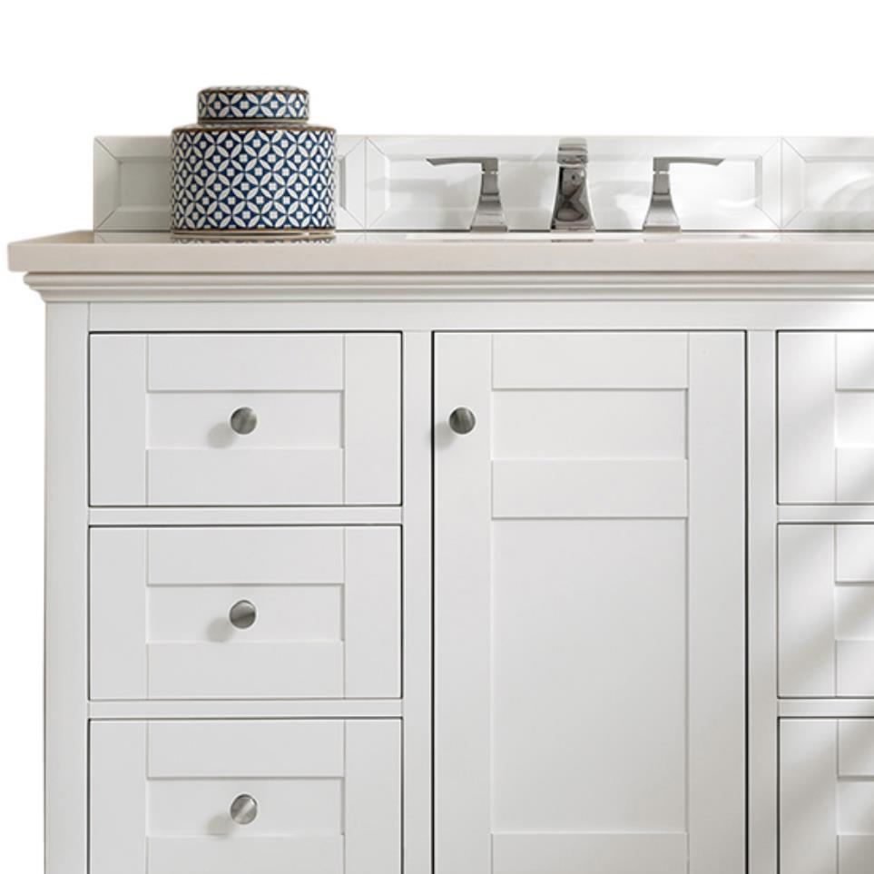 Base with Sink Top Bright  White White Vanities