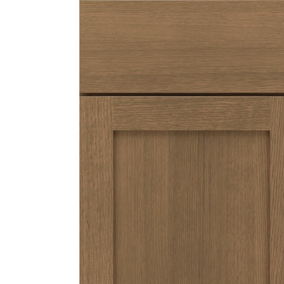 Square Buckskin Medium Finish Square Cabinets