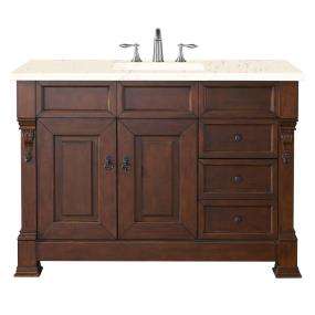 Base with Sink Top Warm Cherry Medium Finish Vanities