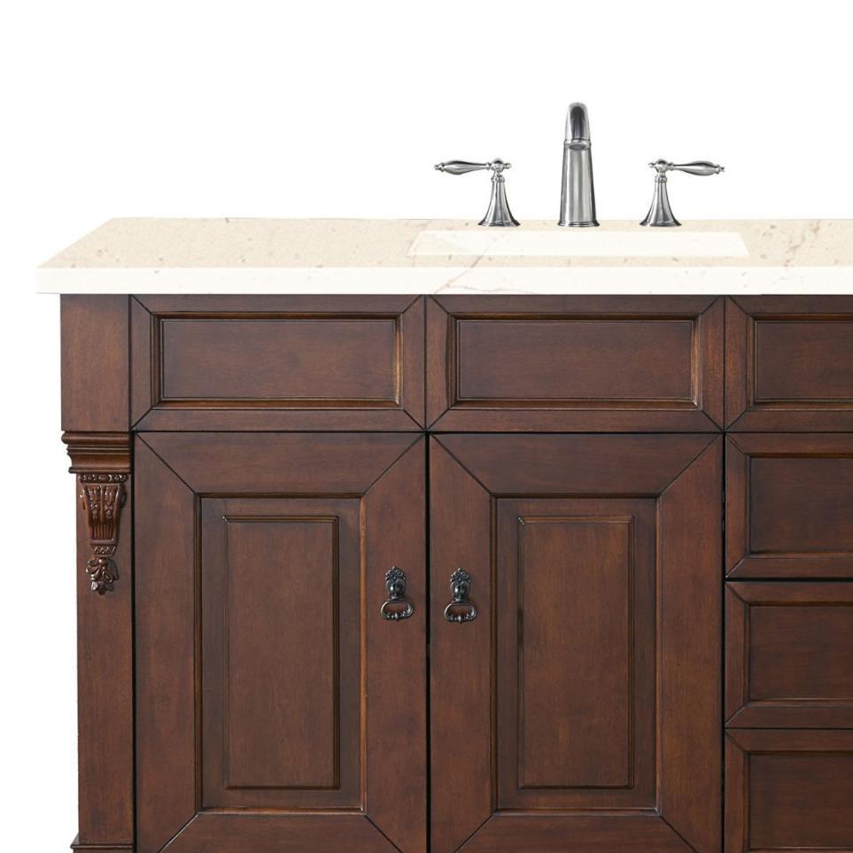 Base with Sink Top Warm Cherry Medium Finish Vanities