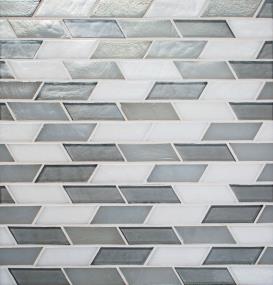 Mosaic Whisper Blend Glass Gray Tile