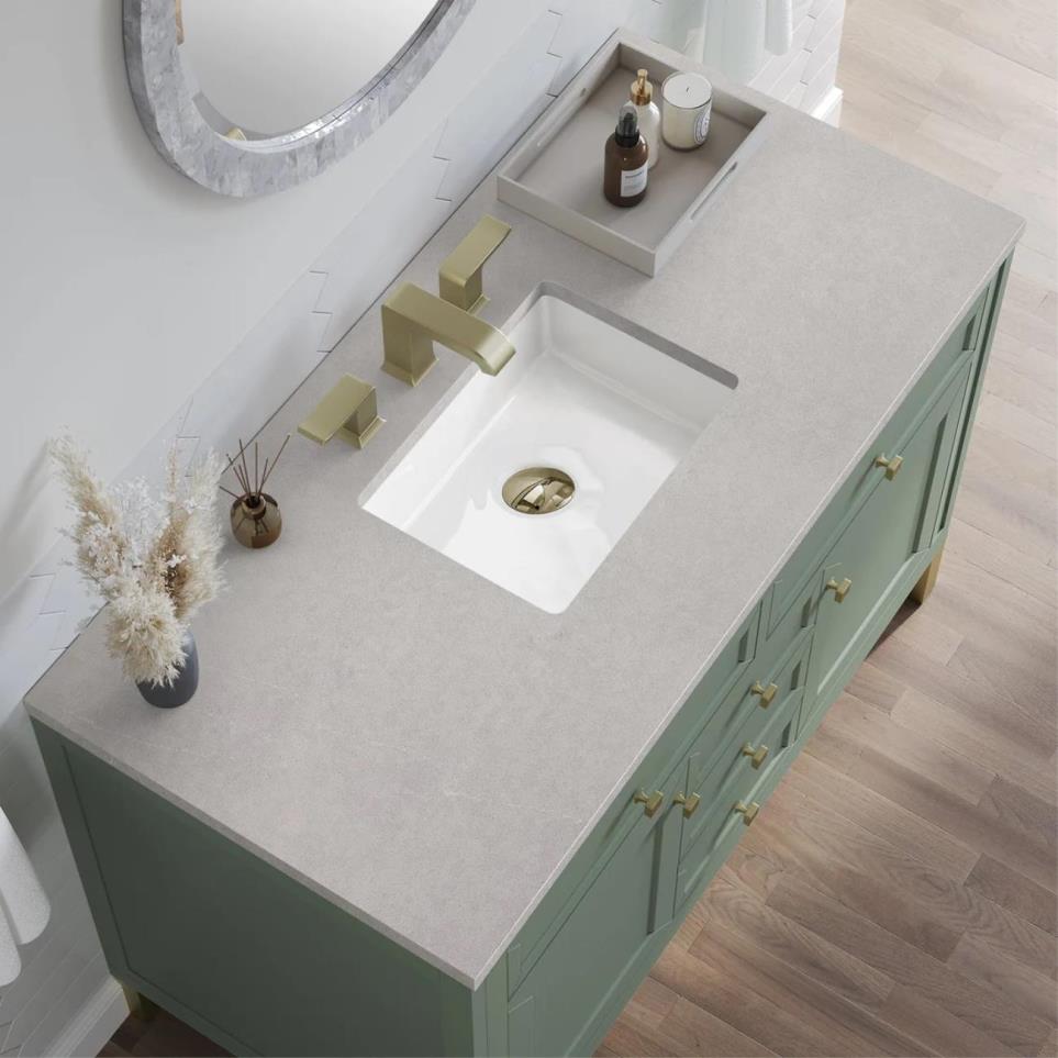 Base with Sink Top Smokey Celadon Green Vanities