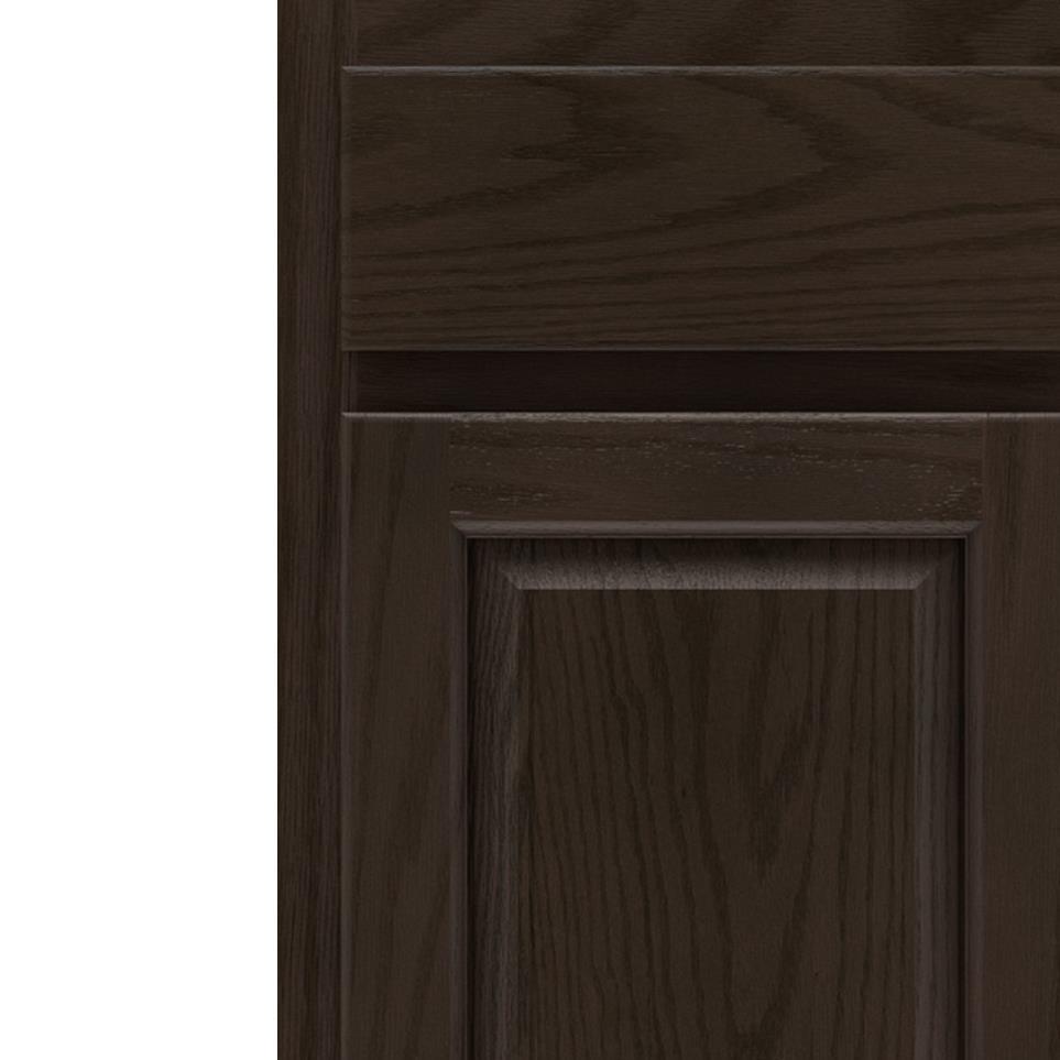 Square Thatch Dark Finish Square Cabinets