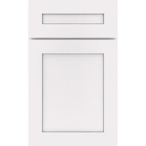 5 Piece White With Grey Stone Detail Glaze - Paint 5 Piece Cabinets