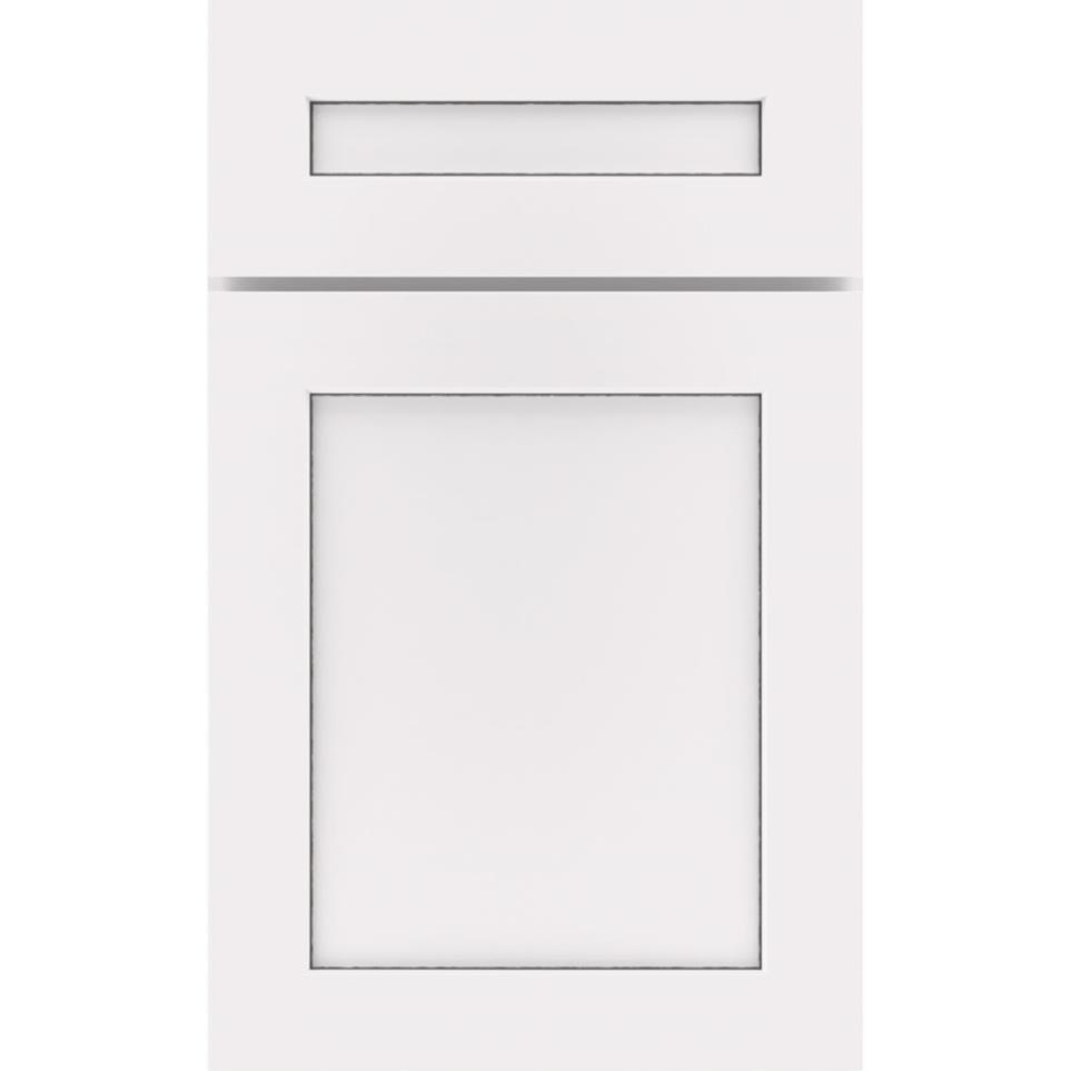 5 Piece White With Grey Stone Detail Glaze - Paint 5 Piece Cabinets