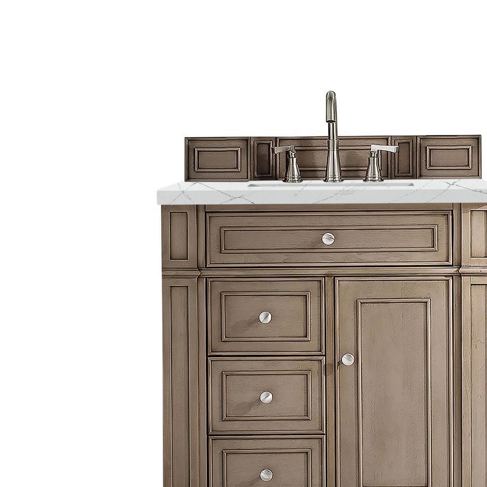 Base with Sink Top Whitewashed Walnut Light Finish Vanities