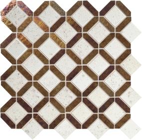 Mosaic Onyx Glass Brown Tile