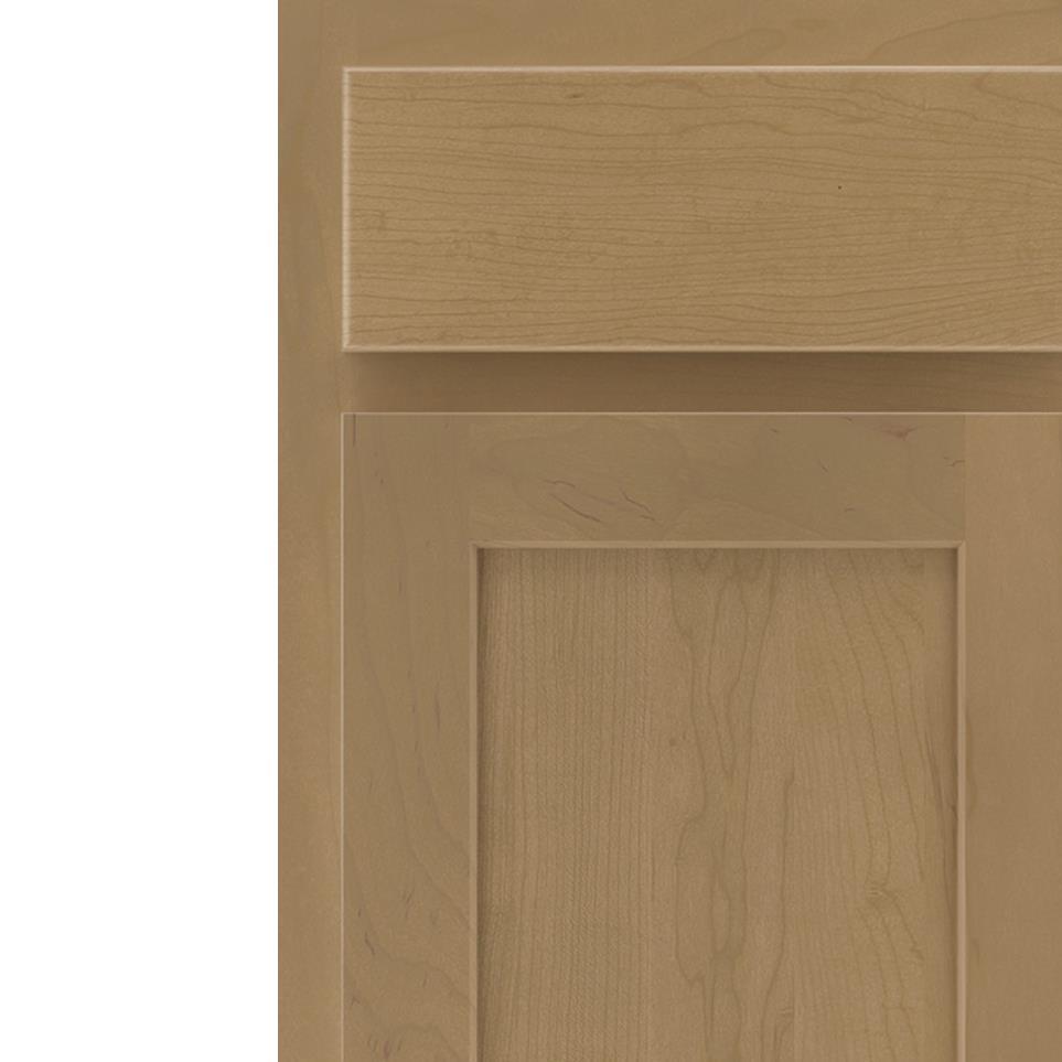 Square Buckskin Medium Finish Square Cabinets