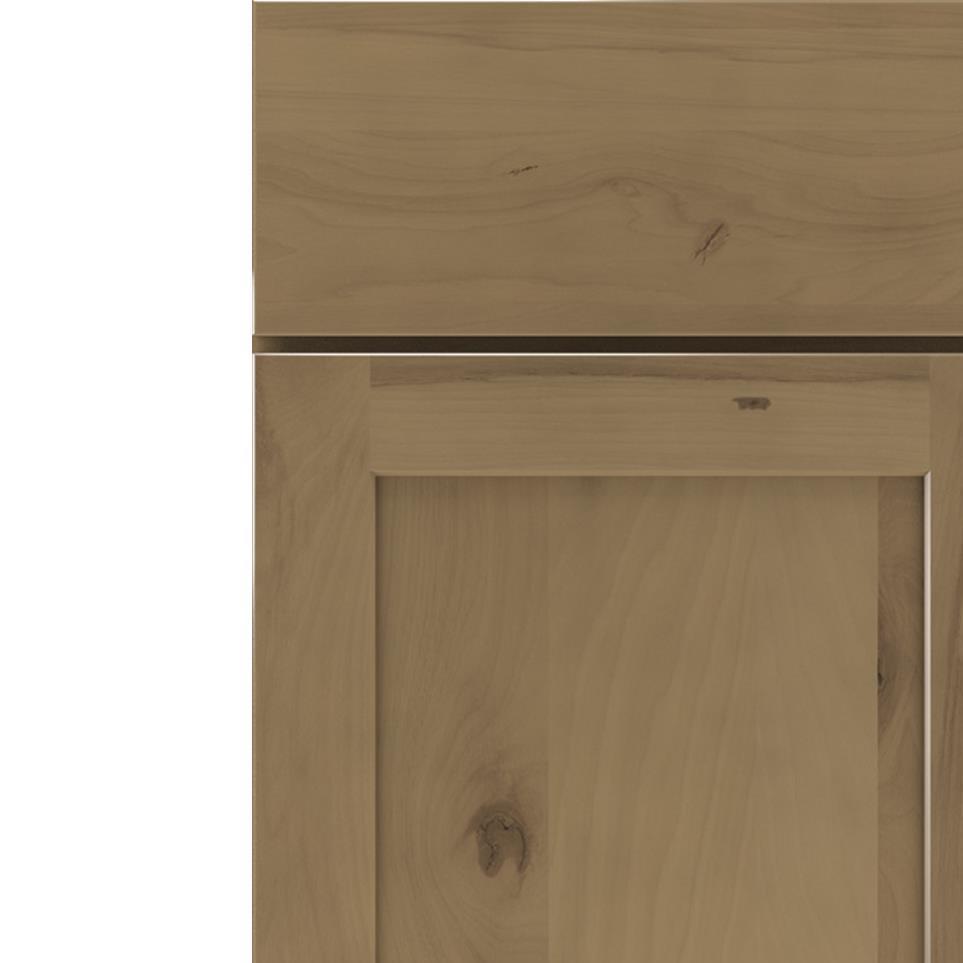 Square Buckskin Medium Finish Square Cabinets