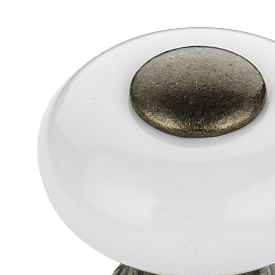 Knob White Bronze Knobs