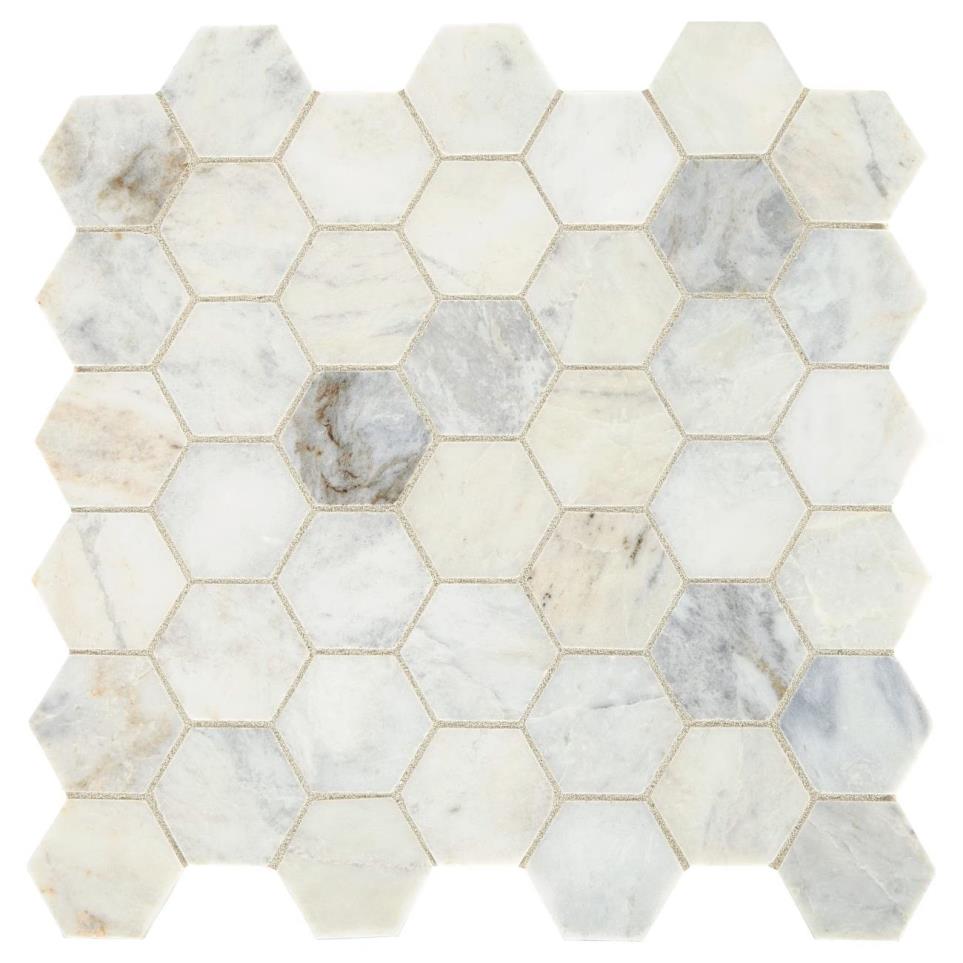 Mosaic Daphne White Honed White Tile