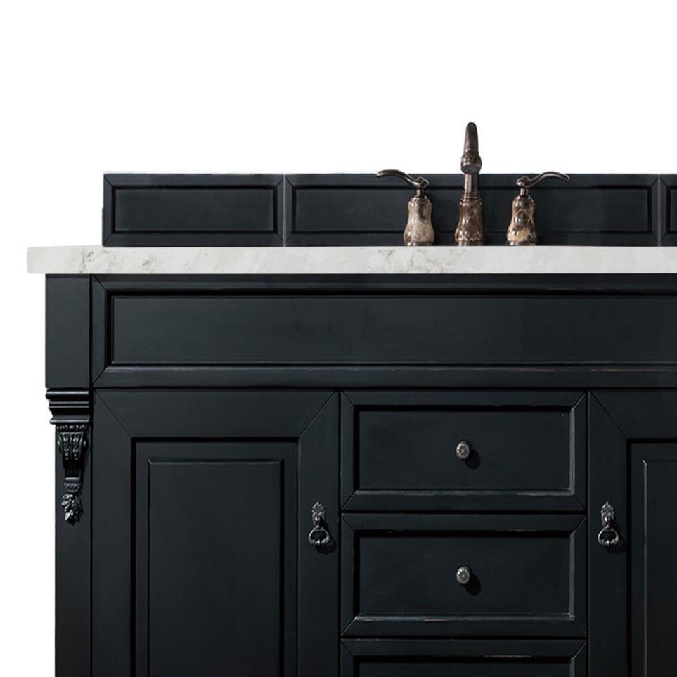 Base with Sink Top Antique Black Grey / Black Vanities