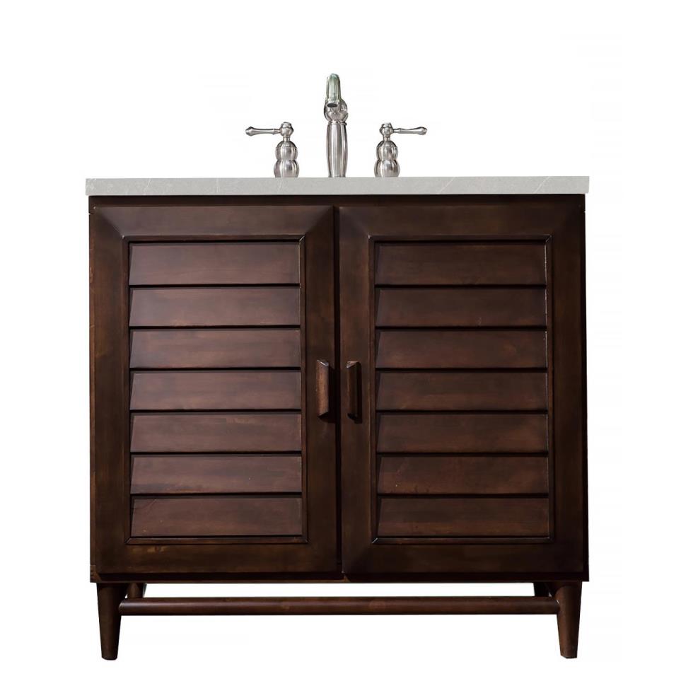 Base with Sink Top Burnished Mahogany Dark Finish Vanities