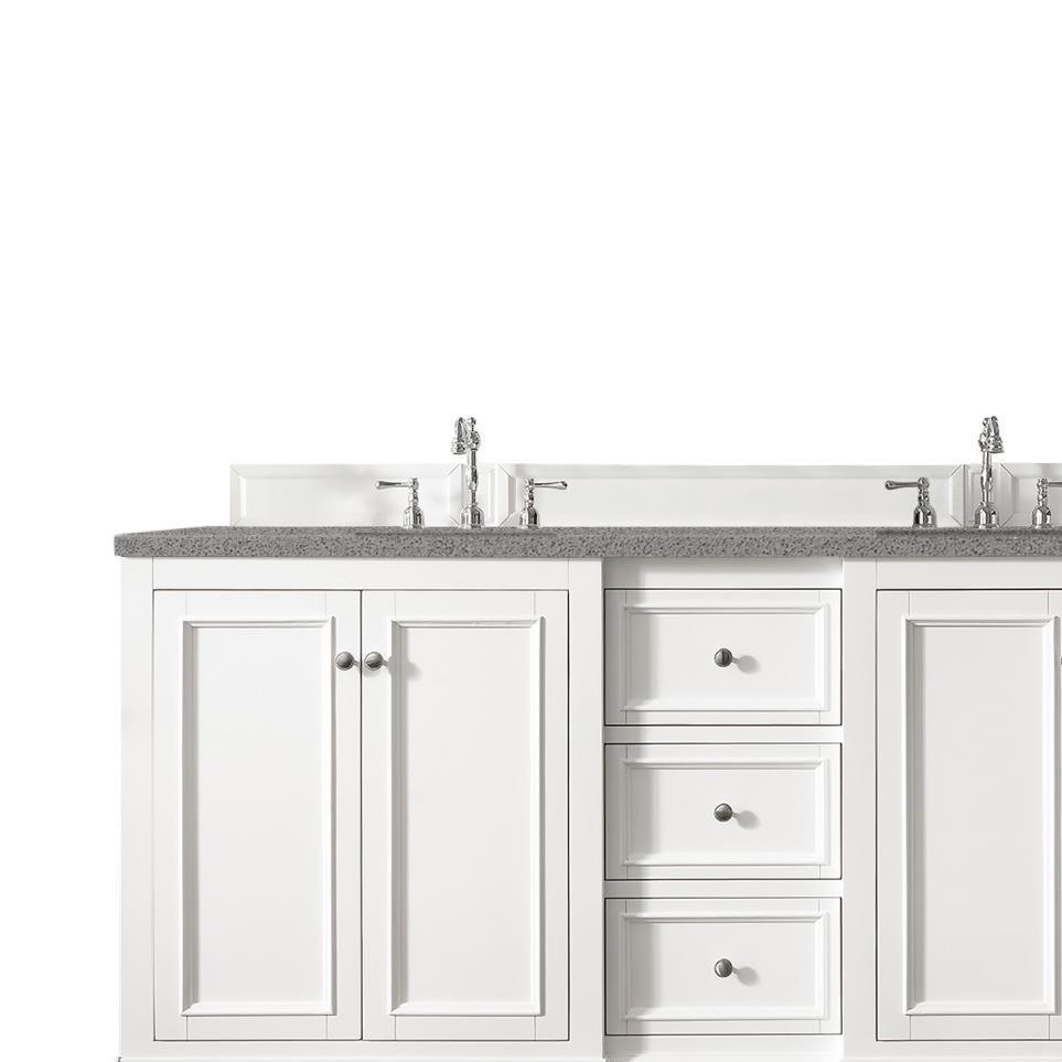 Base with Sink Top Bright White White Vanities