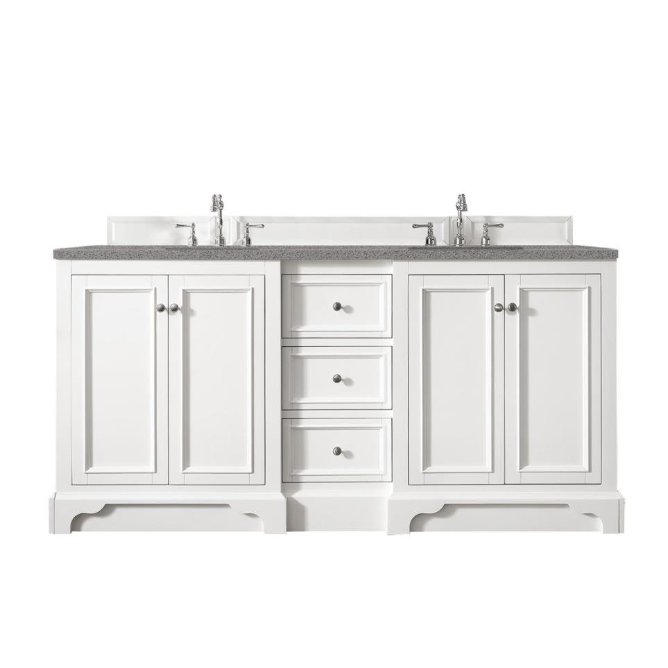 Base with Sink Top Bright White White Vanities