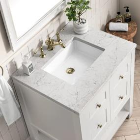 Base with Sink Top Bright White White Vanities