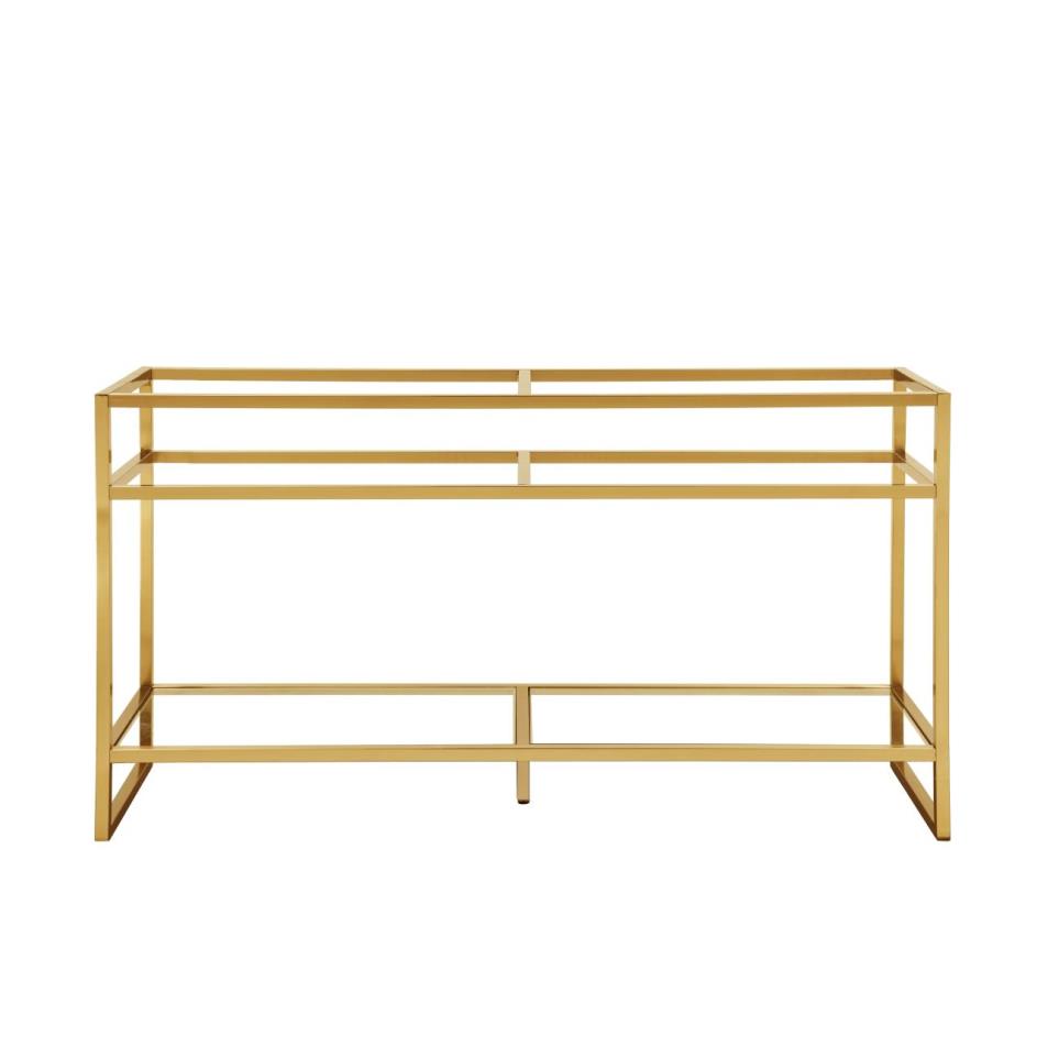 Base with Sink Top Radiant Gold Metal Tones Vanities