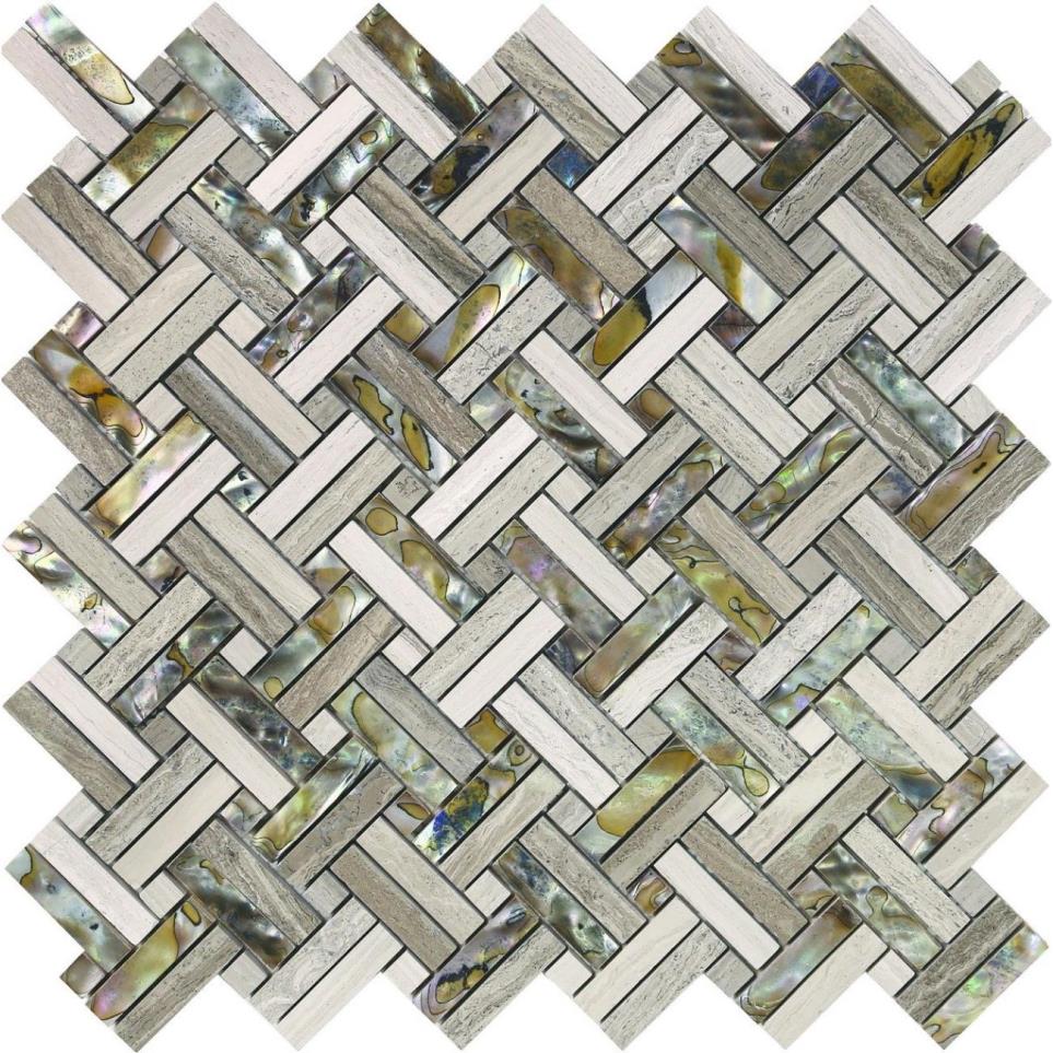 Mosaic Black Sand Beach Black Tile