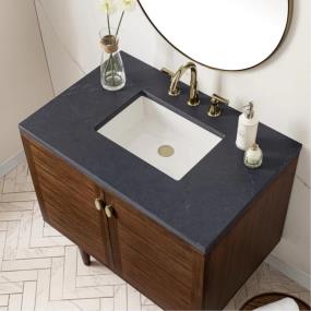 Base with Sink Top Mid-Century Walnut Dark Finish Vanities