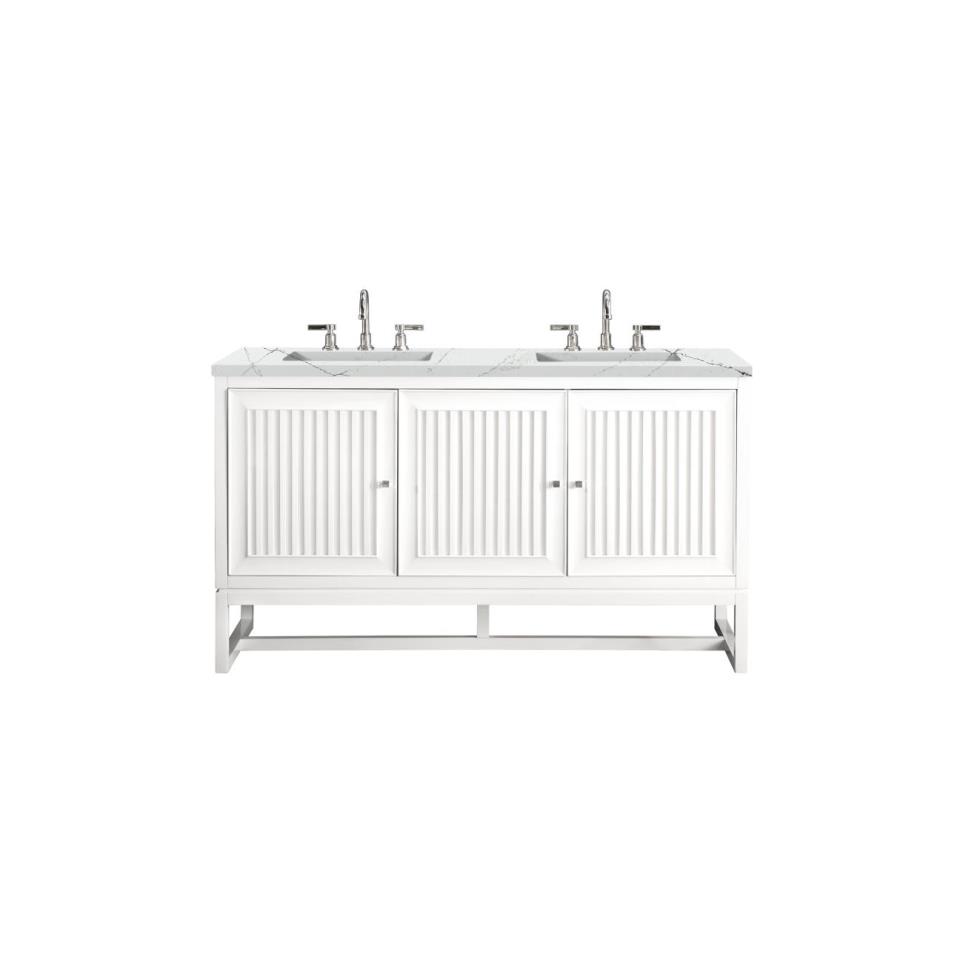 Base with Sink Top Glossy White White Vanities