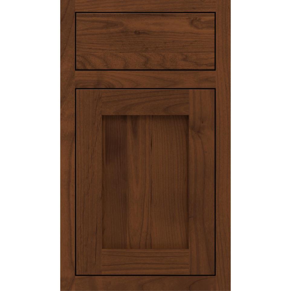 Square Sepia Dark Finish Square Cabinets